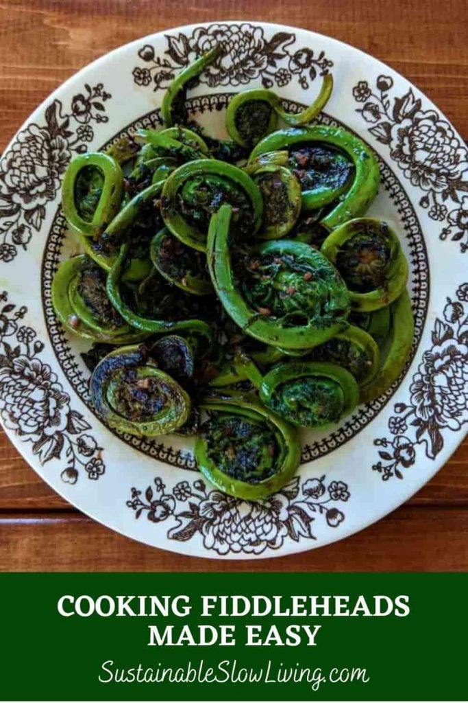 pinnable image for fiddleheads
