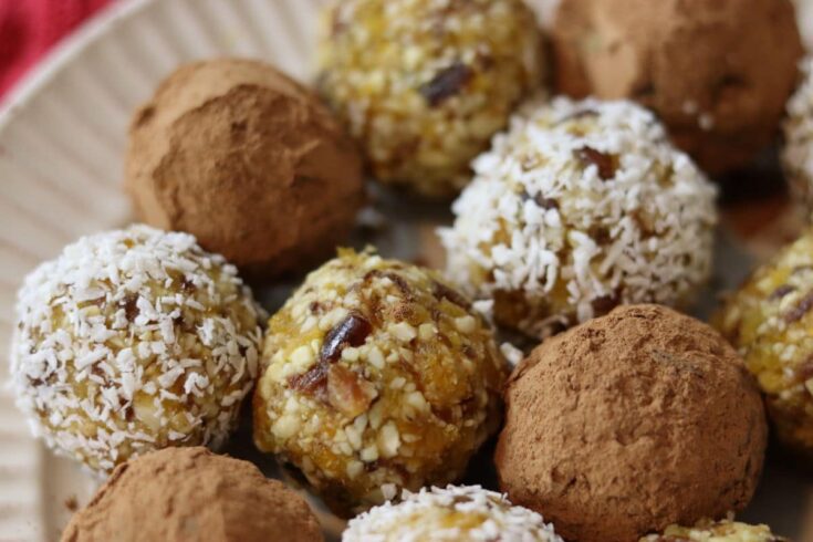 wfpb protein balls on a plate