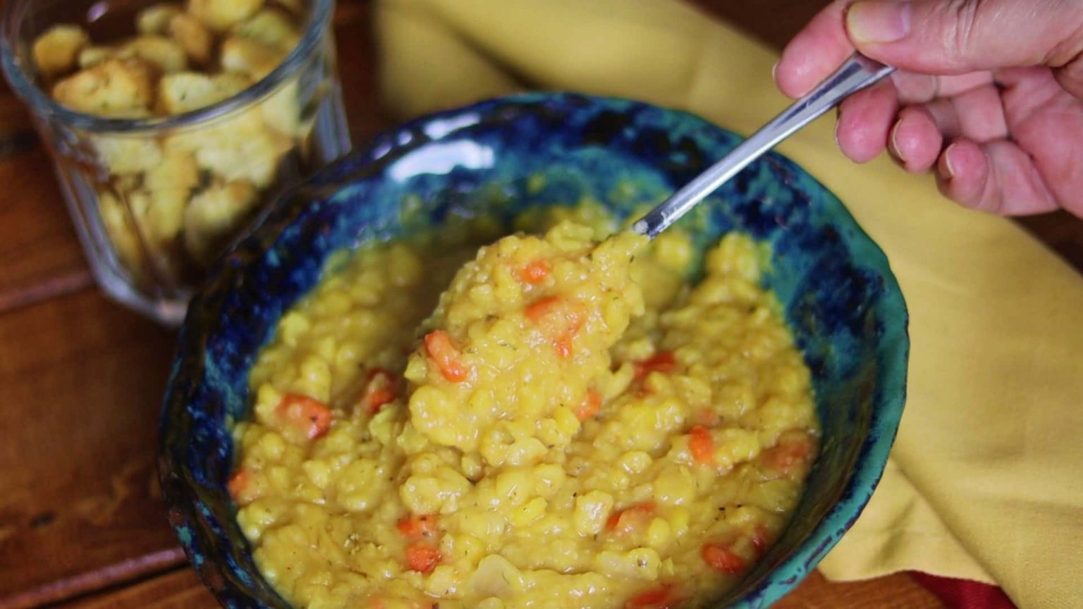 Savory Yellow Split Pea Soup Easy One Pot Recipe Sustainable Slow