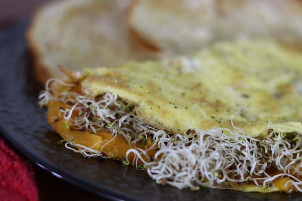 sprouts in an omelette