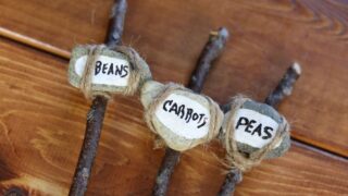 set of 3 handmade garden markers