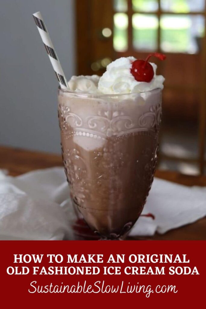 pinnable image for old fashioned ice cream soda