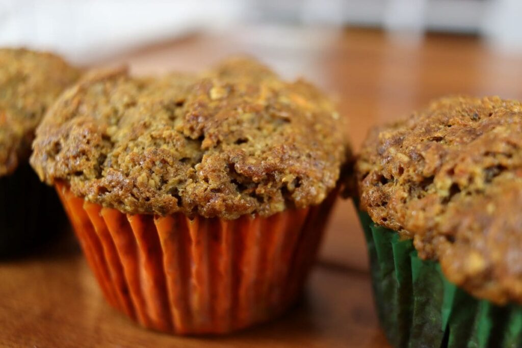a row of healthy homemade muffins
