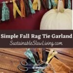pinnable image for fall rag tie garland.