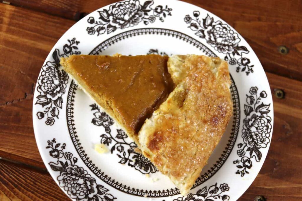 slice of homemade sweet pumpkin maple galette on a dish