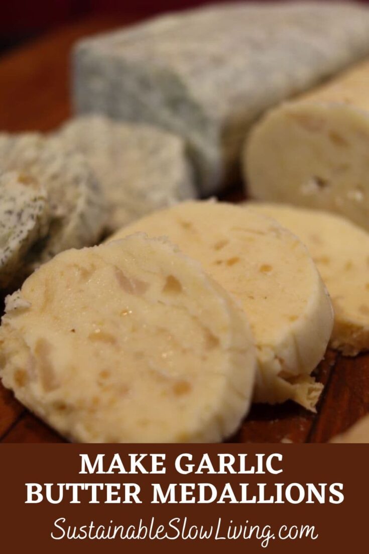 pinnable image for garlic butter medallions