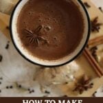 pinnable image for chai spiced cacao.