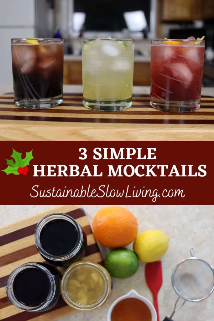 pinnable image for herbal mocktails