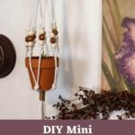 pinnable image for diy mini macrame plant. hanger