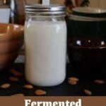 pinnable image for fermented almond milk.
